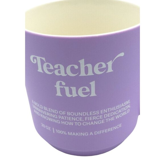 Julibilie Press Other - Teacher Fuel Lavender Ceramic Coffee Mug With Humorous Saying